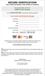 credit card subscription